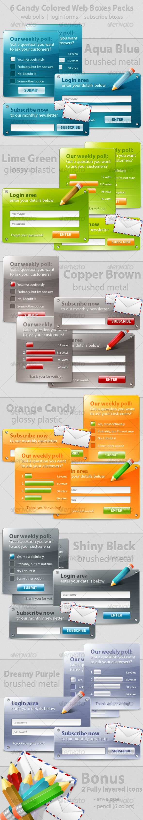 6 Web Polls and Forms Deliciously Colored