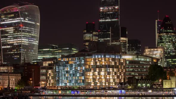 london city  skyline financial business skyscrapers night alt