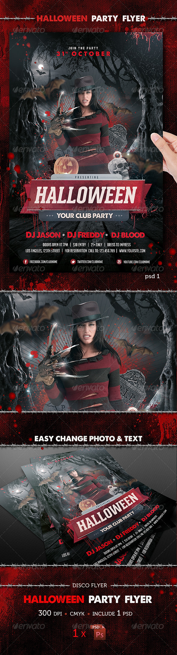Halloween Party Flyer Template - Clubs & Parties Events