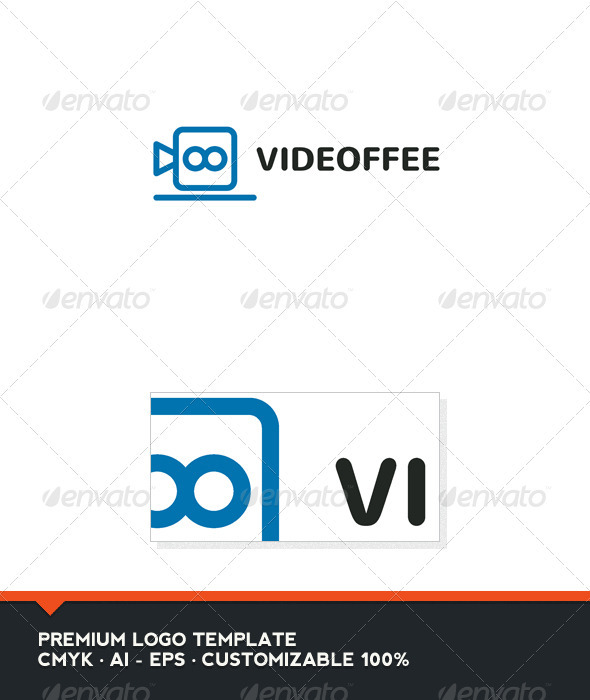 Videoffe - Coffee and Video Logo Template - Objects Logo Templates