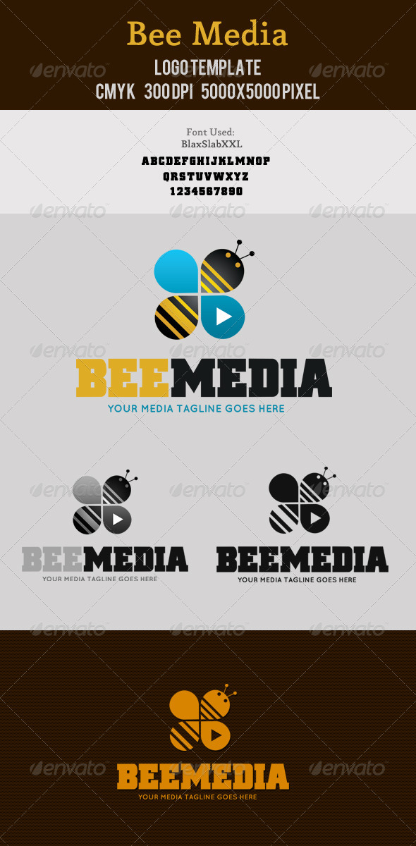 Bee Media Logo - Animals Logo Templates