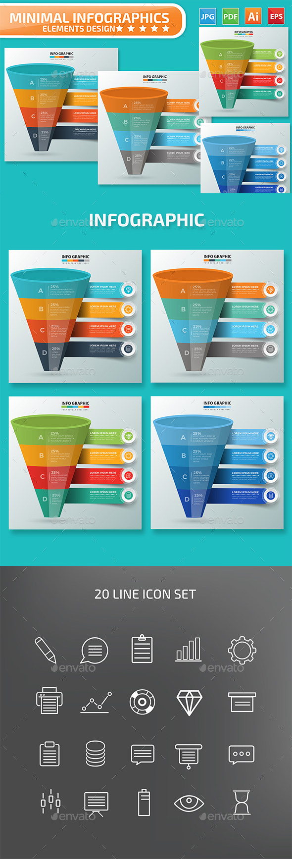 Funnel Infographics design