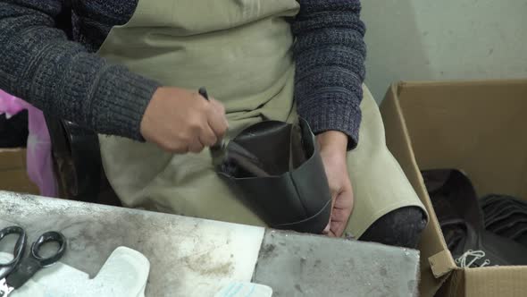 Shoemaker Produces Handmade Leather  Shoes