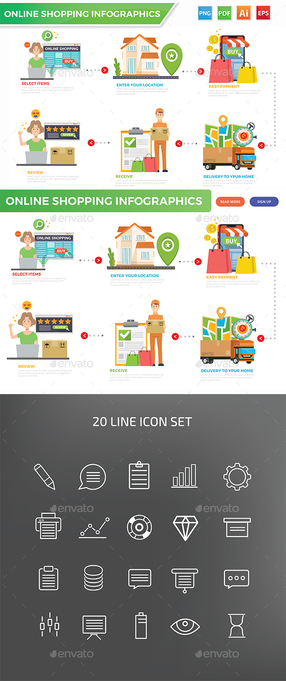 Online Shopping Infographics
