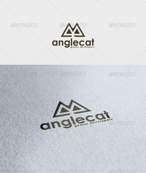 Angle Cat Logo - Vector Abstract