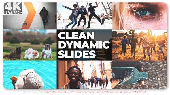 Clean Dynamic Slides - VideoHive 32398062