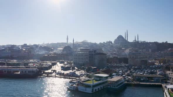 Istanbul Bosphorus And Fatih Mosque Aerial View alt