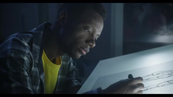 Male Graphic Designer Drawing Concept Art alt