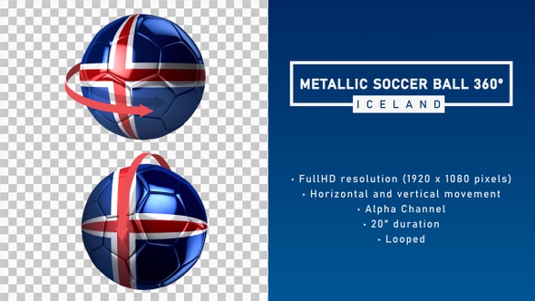 Metallic Soccer Ball 360º - Iceland