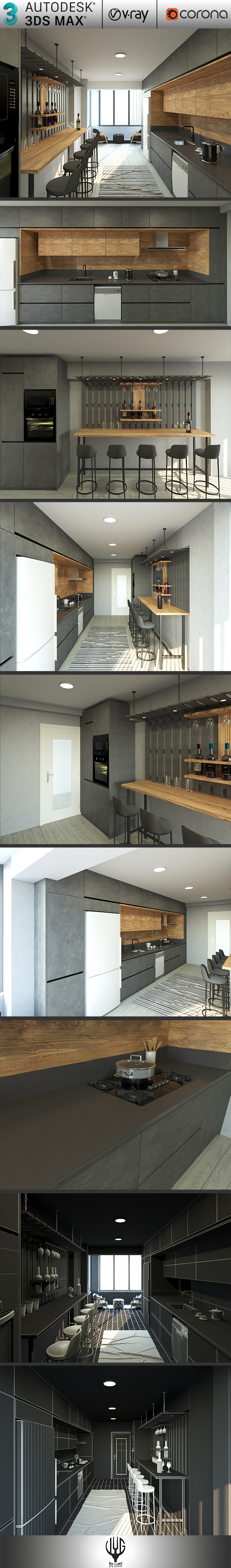 Modern Kitchen Realistic - 3Docean 32403232