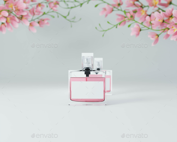 vector perfume haute couture illustration beauty stylish liquid  aromatherapy perfume cosmetic Stock Photo by Johnstocker