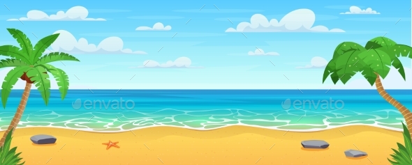 cartoon beach background