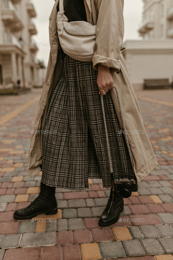checkered skirt top