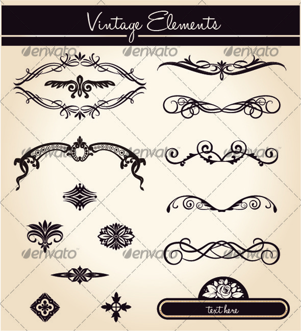 Retro Vintage Element - Decorative Symbols Decorative
