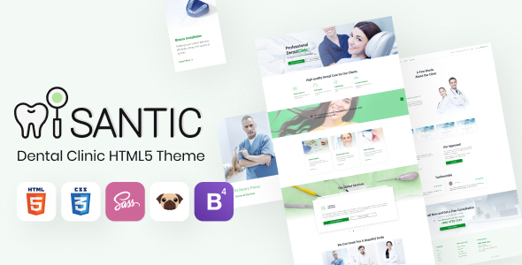 Santic Dental Clinic HTML5 Theme Doctor Directory Bootstrap4