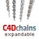 C4D Expandable Chains With Metal Shaders