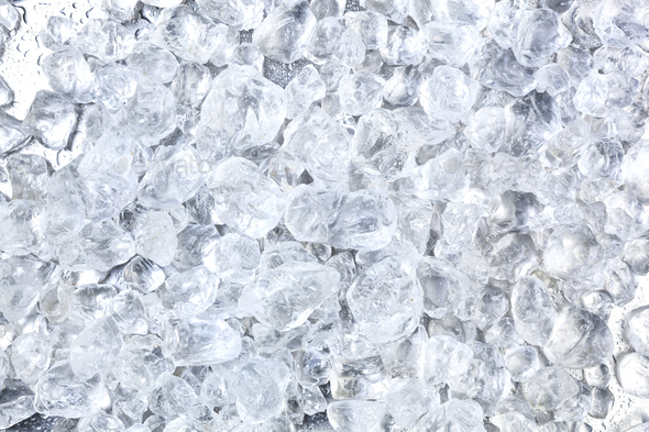 Heap of crushed ice on white background Stock Photo