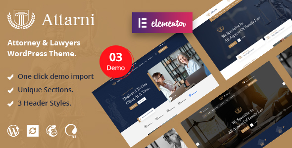 Attarni – Attorney & Lawyers WordPress Theme