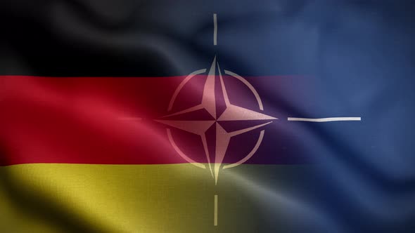Nato Germany Flag Loop Background 4K