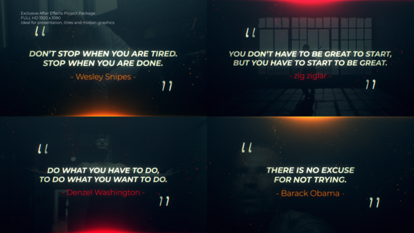 Motivational Quotes Opener - VideoHive 32452445