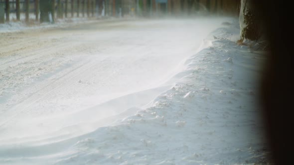 Car in heavy weather conditions