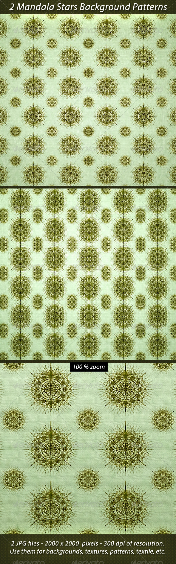 2 Mandala Stars Background Patterns - Patterns Backgrounds