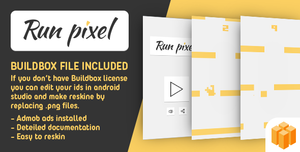 Pixel Run - BUILDBOX CLASSIC - ANDROID - Game Template