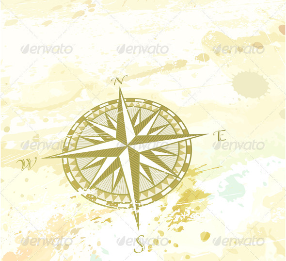 Retro compass windrose - Decorative Vectors