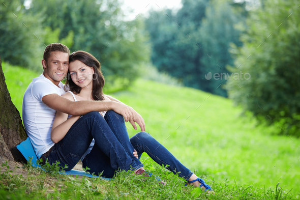 Embracing couple - Stock Photo - Images