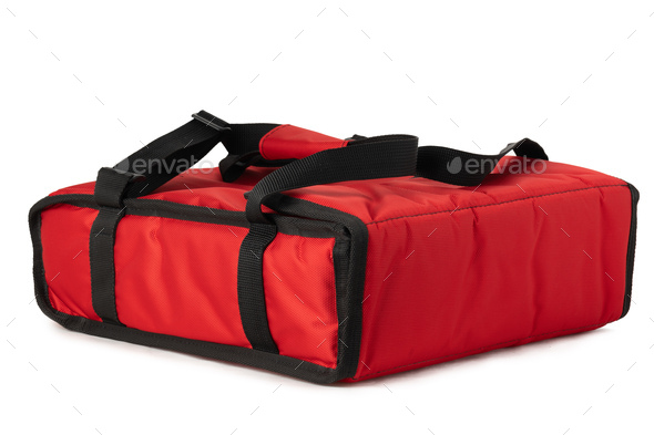 Thermal bag for food delivery isolated on white