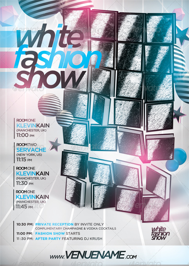 Download White Fashion Show 3D Mockup Flyer/Poster by ...