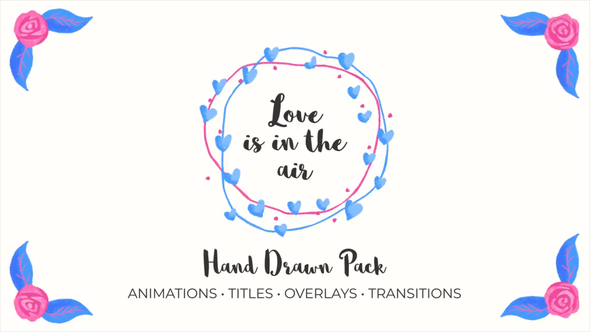 Love Is In The Air. Hand Drawn Pack