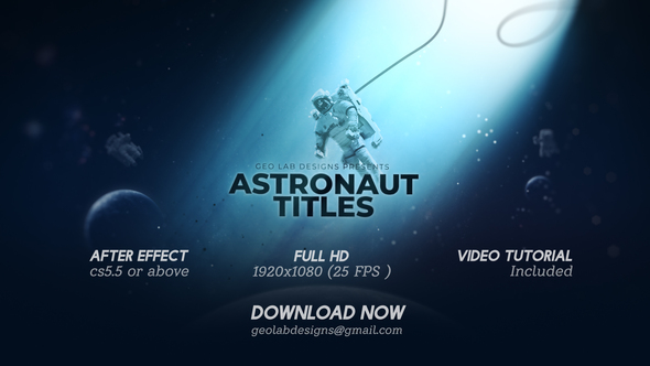 Astronaut TitleslSpace Stations - VideoHive 32510878