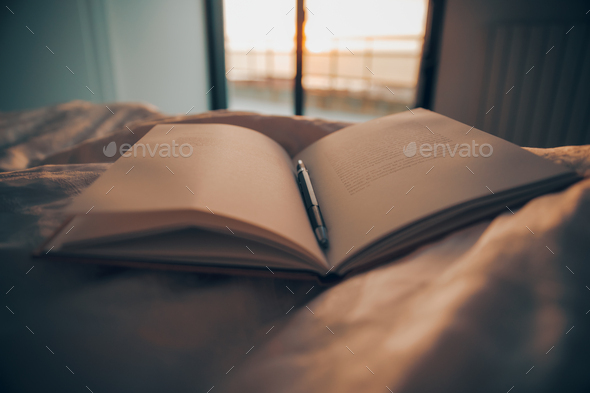 Reading Book at Home - Stock Photo - Images