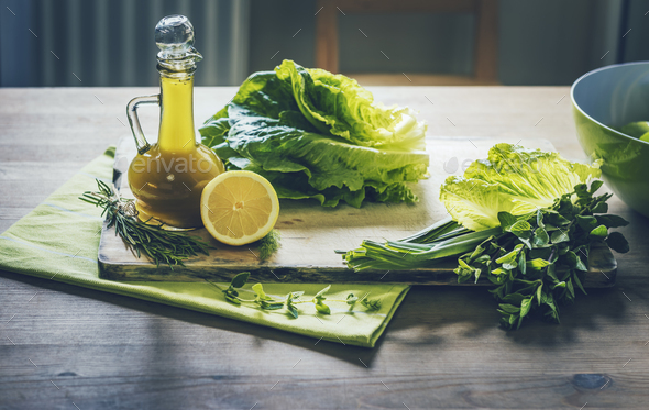 Ingredients for Green Salad - Stock Photo - Images
