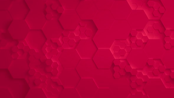 Red Abstract Hexagon Geometric Surface Seamless Loop  UHD alt