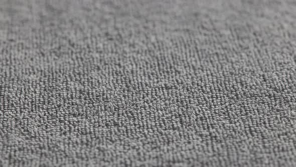 Closeup Loopable Background of Gray Soft Cotton Towel