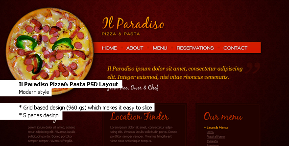 Il Paradiso PizzaPasta - ThemeForest 106077