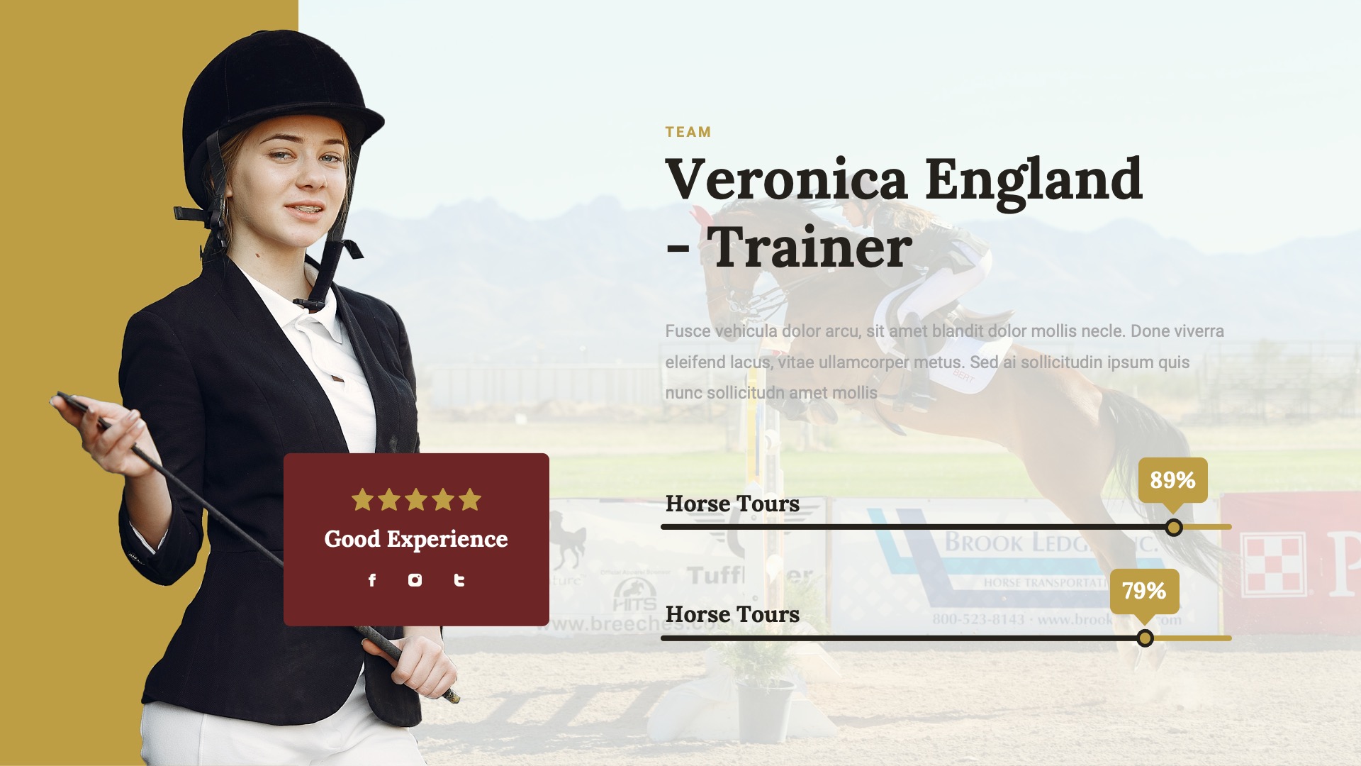 JARONE - Equestrian & Horse Riding Club Google Slides Template ...