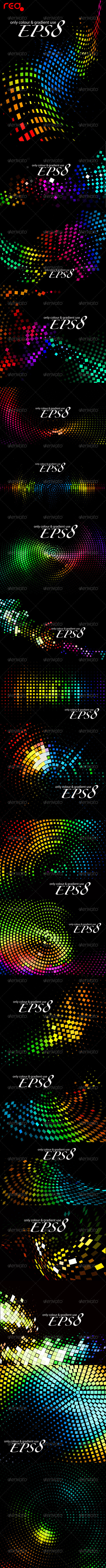 Colorful Mosaic collection - Backgrounds Decorative