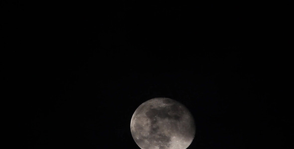 Full Moon In Cloudy Night
