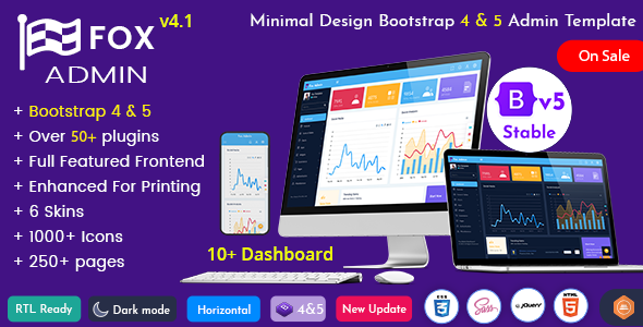 Extraordinary Fox - Multipurpose Bootstrap 5 Admin Dashboard Template UI Framework