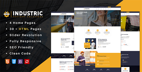 Extraordinary Industric - Industrial & Factory Solutions HTML Template