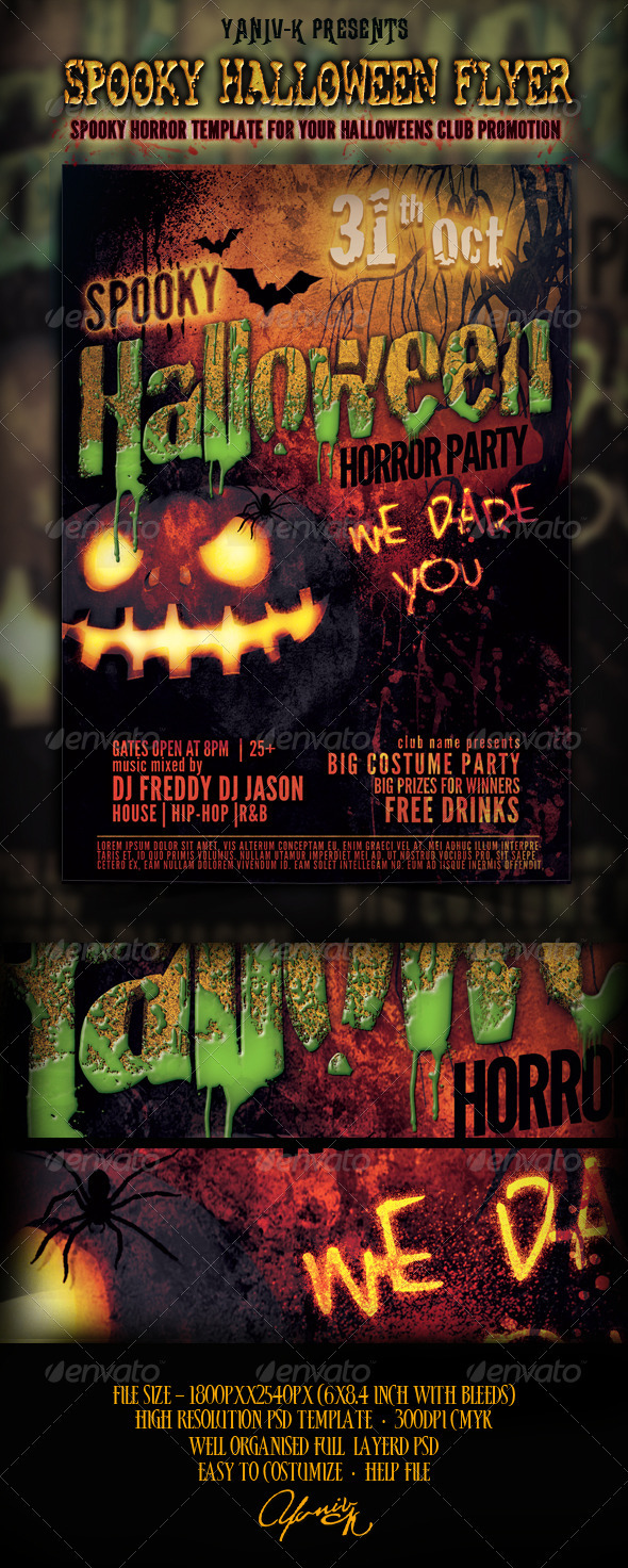 Spooky Halloween Flyer Template