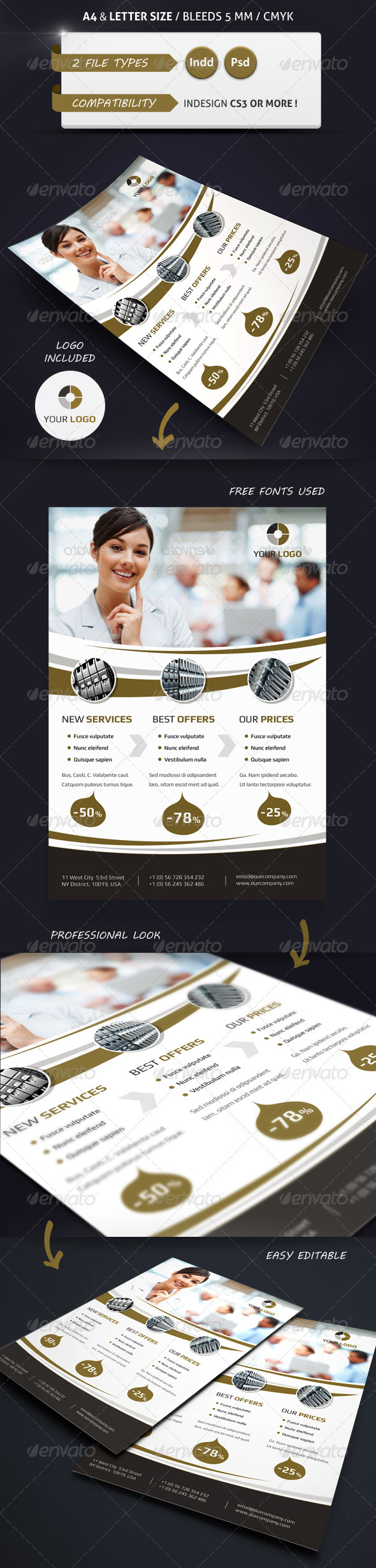 Modern Business Flyer Template A4 & Letter - Commerce Flyers