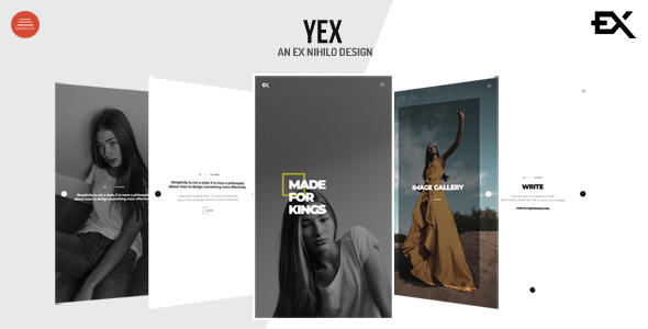 Wondrous Yex - One Page Portfolio Template