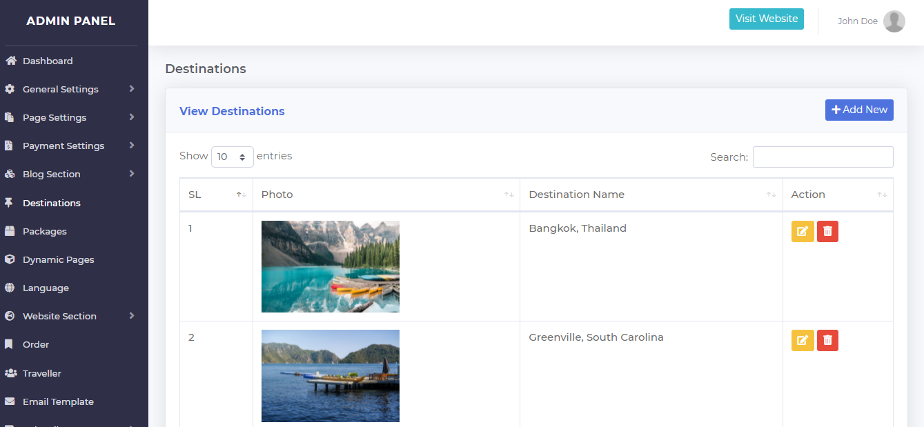 travelplace laravel travel agency cms with online booking