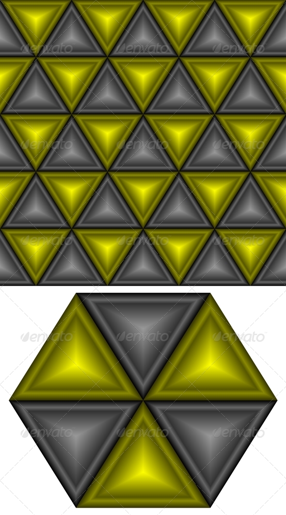 Black and yellow triangles. - Patterns Decorative
