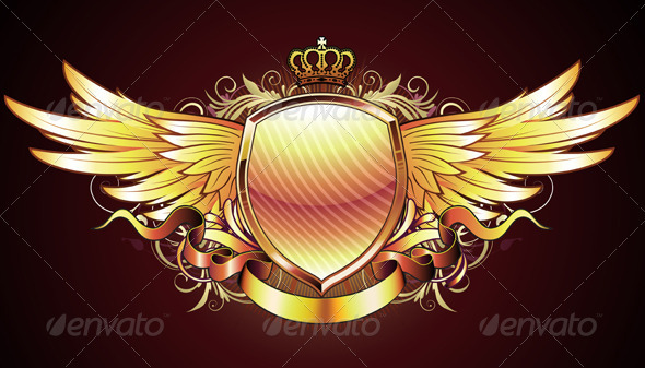 Heraldic shield - Decorative Vectors