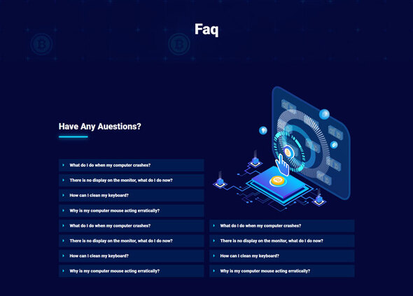 Crcoin - Cryptocurrency & Blockchain Technology Elementor Template Kit